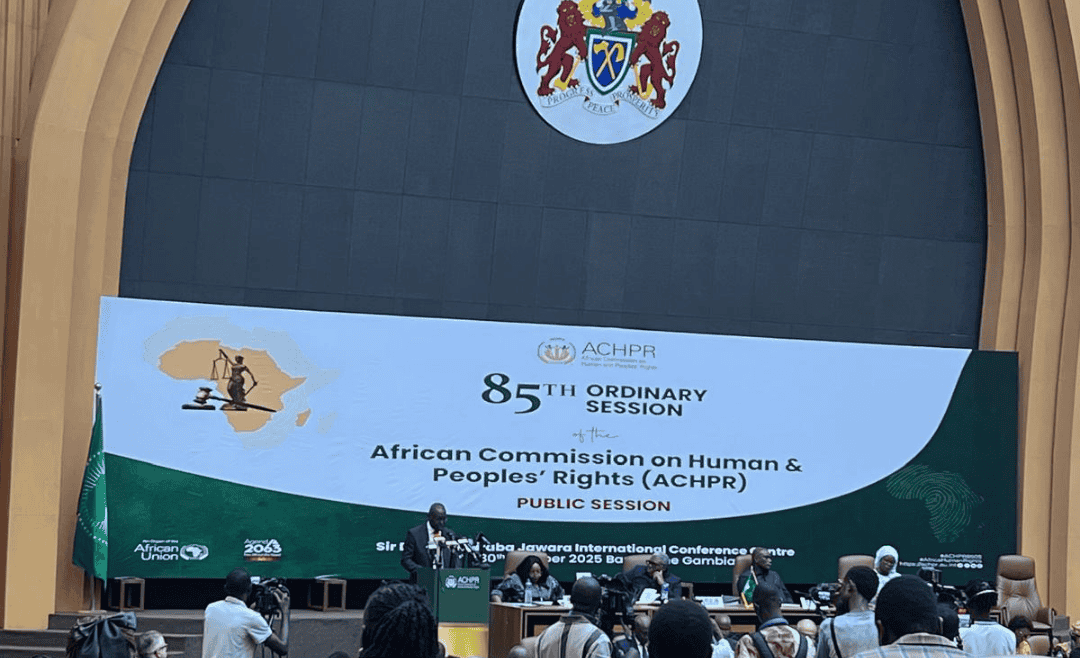 جانب من فعاليات اليوم الأول للدورة 85 للجنة الإفريقية لحقوق الإنسان والشعوب في بانجول.