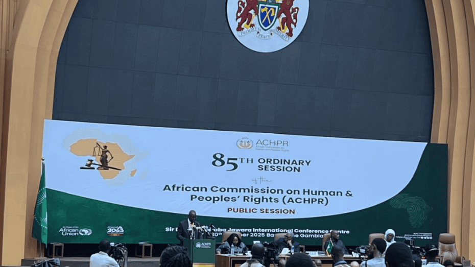 جانب من فعاليات اليوم الأول للدورة 85 للجنة الإفريقية لحقوق الإنسان والشعوب في بانجول.