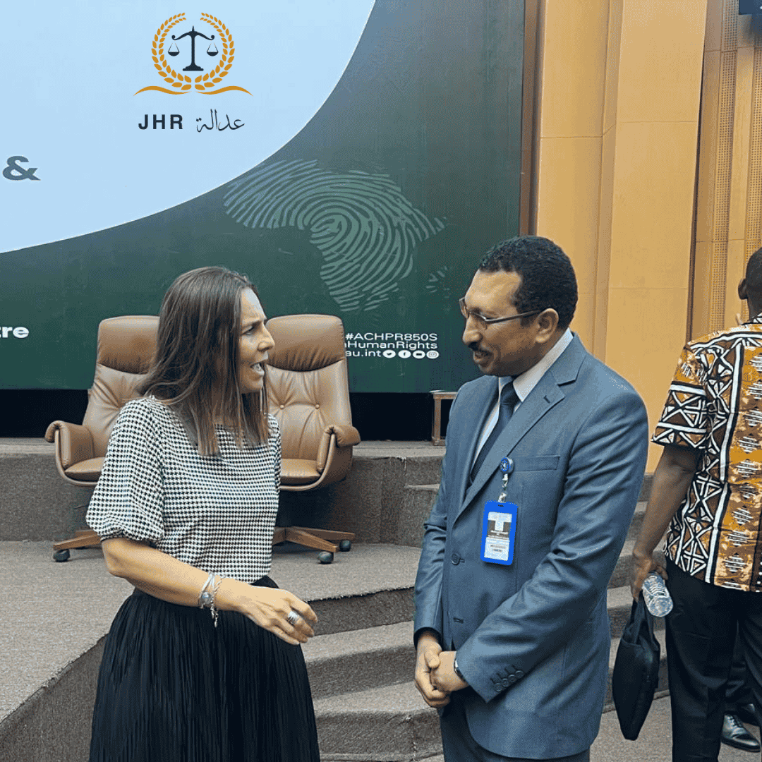 مدير منظمة عدالة لحقوق الإنسان خلال حوار جانبي على هامش الدورة 85 للجنة الإفريقية لحقوق الإنسان والشعوب في بانجول.