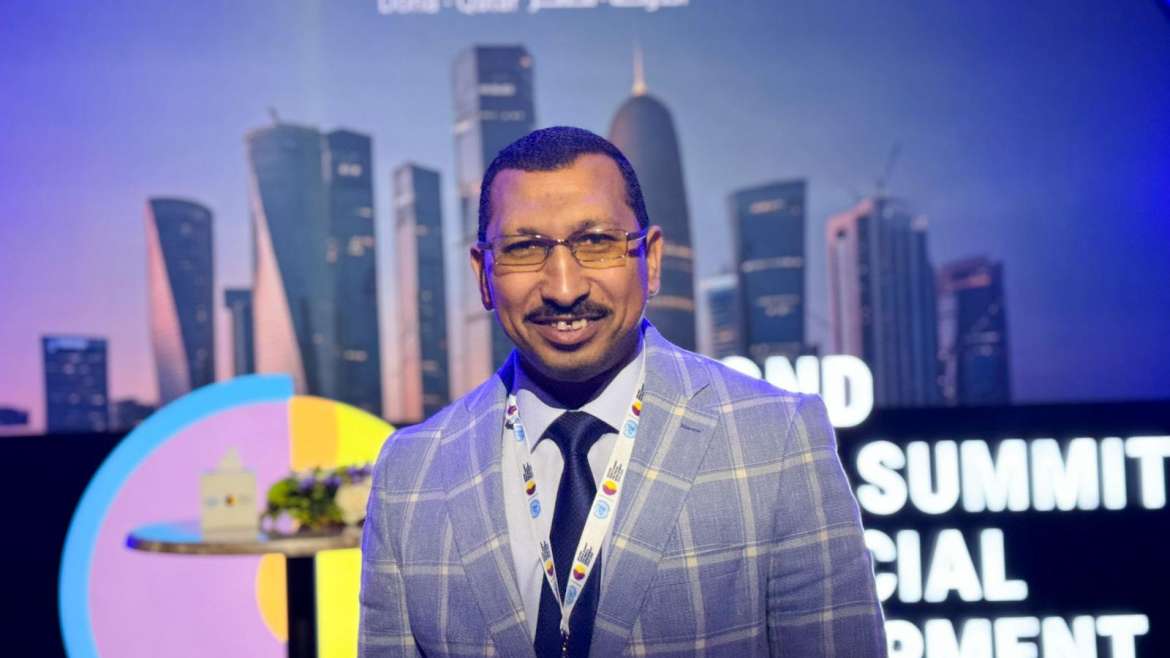 المحامي محمود جابر، مدير مؤسسة عدالة لحقوق الإنسان، خلال مشاركته في فعالية حقوقية دولية تتناول أوضاع حقوق الإنسان في مصر.