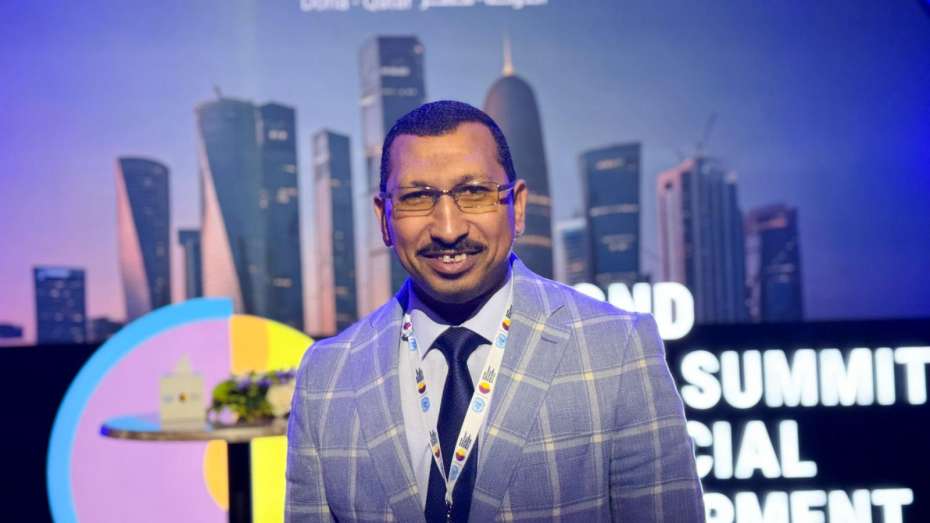 المحامي محمود جابر، مدير مؤسسة عدالة لحقوق الإنسان، خلال مشاركته في فعالية حقوقية دولية تتناول أوضاع حقوق الإنسان في مصر.